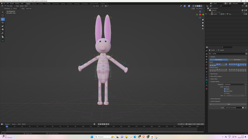 My pink bunny plushie but modelled preview image